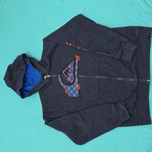 Quicksilver Zip Up Hoodie Boys Large 14/16